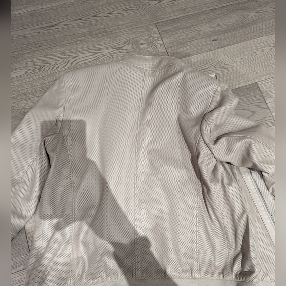 Maceoo Italian Leather Jacket Taupe Color - Picture 11 of 12